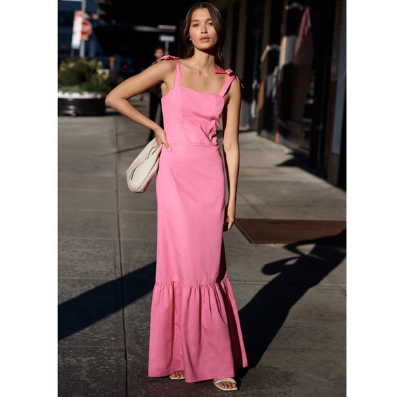 NWT Hot Pink Maxi Dress - Marcella NYC "Racine Dress" - Picture 1 of 8